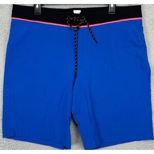 Gap Swim Trunks Mens Large Blue Swimwear Drawstring Pockets Stretch Board Shorts